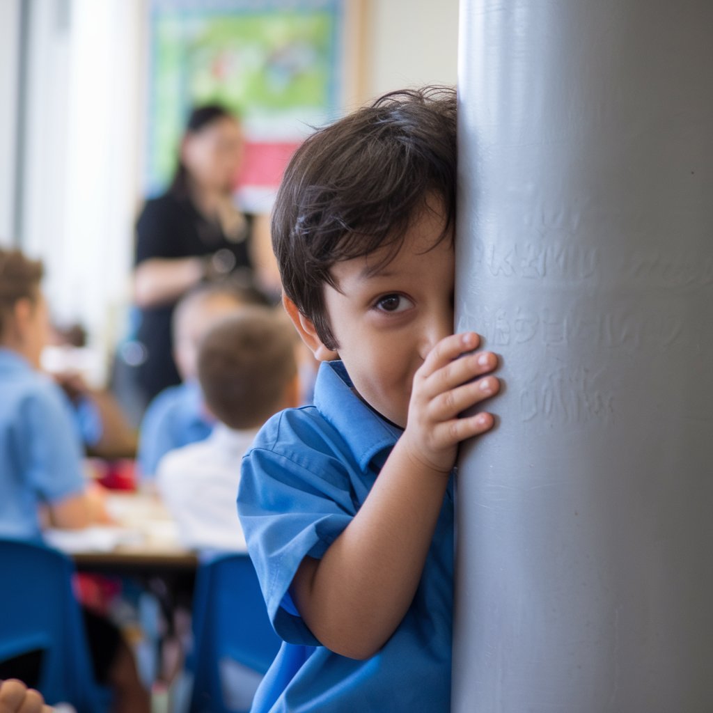 Uczniowie nieśmiali